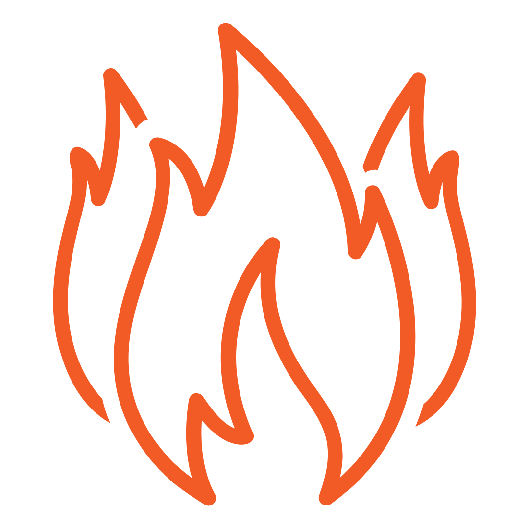 Patented Tri-Flame Cone Icon