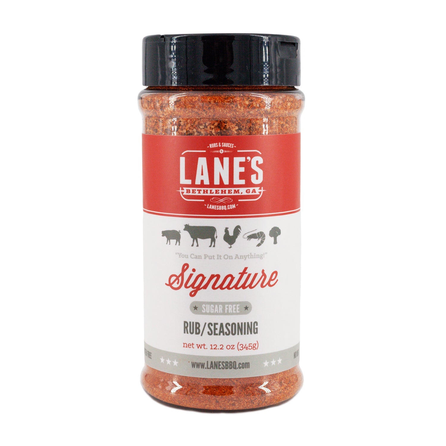 Jar of Lanes Signature Rub/Seasoning on a white background