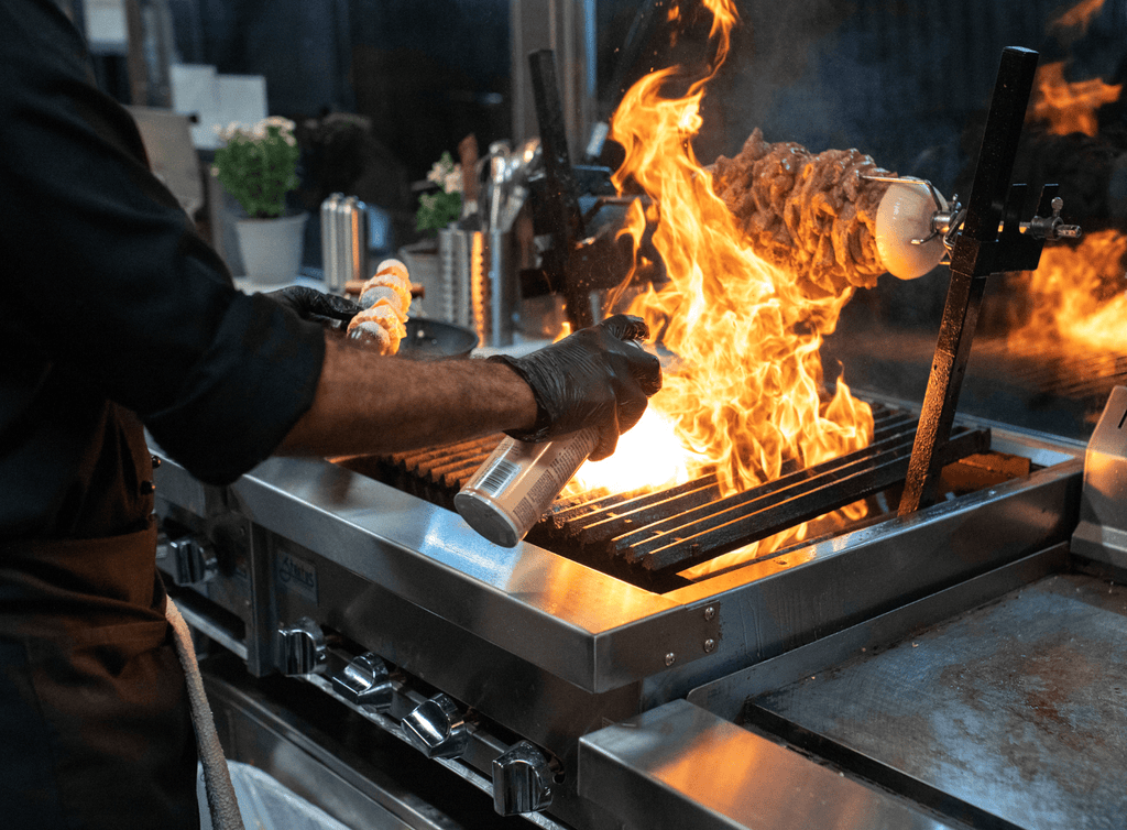 Indoor propane grill top