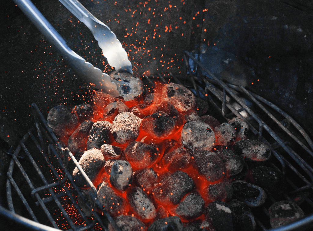 Using a charcoal grill on sale