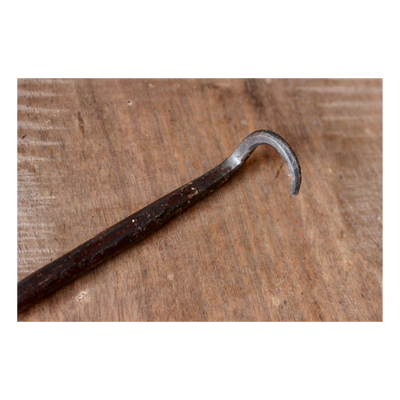 Pigtail Meat Flipper: "Grill-Marked" Handle