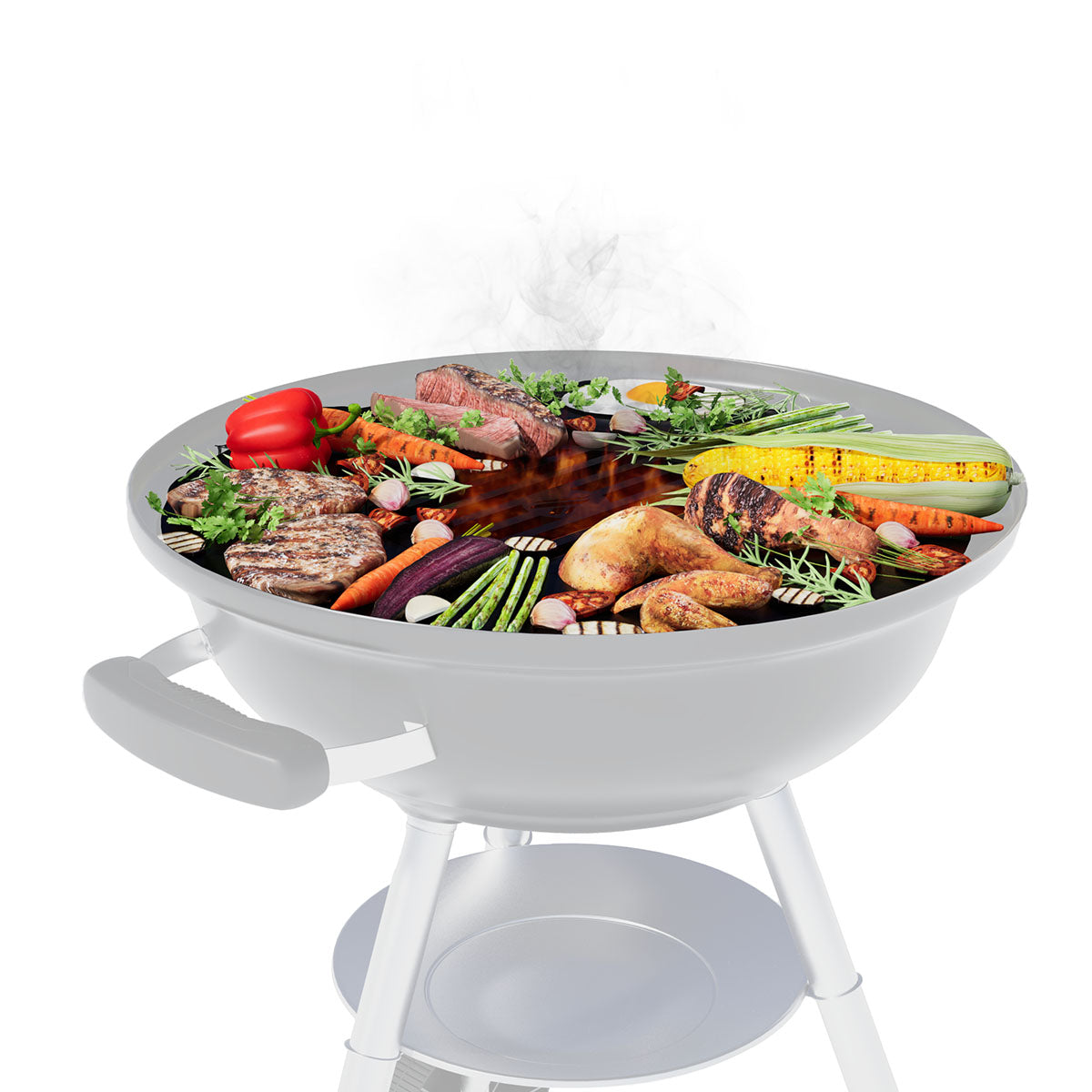 Arteflame Two-Piece Flat-Top Insert — Fits Weber® Kettle Charcoal Grills (Griddle Ring + Center Grill Grate)